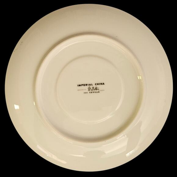 Imperial China W Dalton Seville Saucers Set of5 Japan 5303 Blue Floral Gold Trim - Picture 3 of 6